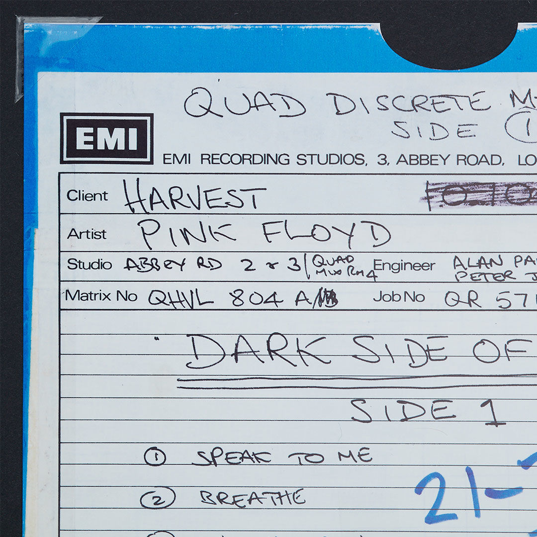 Pink Floyd : Dark Side Of The Moon EMI Tape Box Folio Release - Pink Floyd  - A Fleeting Glimpse